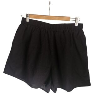 Klesis‎ Classic Black Linen Blend Women's Shorts Sz L